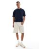 ASOS DESIGN ASOS DESIGN oversized t-shirt with sports club front graphic in light brown - 2