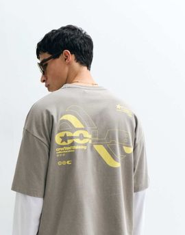 ASOS DESIGN ASOS DESIGN oversized t-shirt with street graphic in gray wash