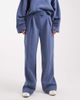 ASOS DESIGN ASOS DESIGN oversized tailored brushback sweatpants with seam detail in denim blue-Navy - 4