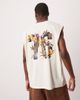 ASOS DESIGN ASOS DESIGN oversized tank top with floral athletic graphic in white - 4