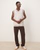 ASOS DESIGN ASOS DESIGN oversized tank top with v-neck in stone open mesh-Neutral - 3