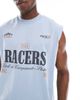 ASOS DESIGN ASOS DESIGN oversized tank with soccer graphic in blue - 3