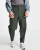 ASOS DESIGN ASOS DESIGN oversized tapered chinos in dark green - 2