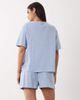 ASOS DESIGN ASOS DESIGN oversized tee and shorts pajama set with 03 graphic in blue-Multi - 3