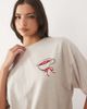 ASOS DESIGN ASOS DESIGN oversized tee and wide leg pyjama set with tea graphic in oatmeal-NEUTRAL - 4