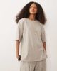 ASOS DESIGN ASOS DESIGN oversized tee in mushroom crosshatch-Brown - 1
