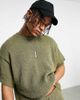 ASOS DESIGN ASOS DESIGN oversized textured T-shirt in khaki - part of a set-Green - 3