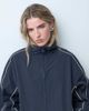 ASOS DESIGN ASOS DESIGN oversized track jacket in navy with stone piping-Black - 2
