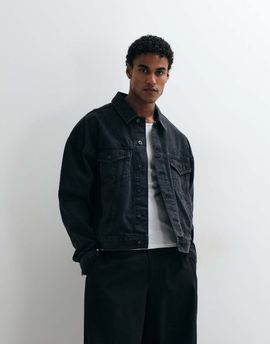 ASOS DESIGN ASOS DESIGN oversized trucker denim jacket in washed black
