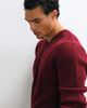 ASOS DESIGN ASOS DESIGN oversized v-neck knit sweater in berry-Red - 2