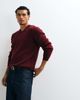 ASOS DESIGN ASOS DESIGN oversized v-neck knit sweater in berry-Red - 3