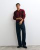 ASOS DESIGN ASOS DESIGN oversized v-neck knit sweater in berry-Red - 4