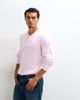 ASOS DESIGN ASOS DESIGN oversized v-neck knit sweater in pale pink - 1