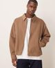 ASOS DESIGN ASOS DESIGN oversized washed harrington jacket in brown - 1