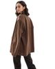ASOS DESIGN ASOS DESIGN oversized washed jacket with leather look collar in mushroom-Neutral - 3