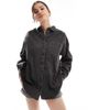 ASOS DESIGN ASOS DESIGN oversized washed twill shirt in charcoal-Gray - 1