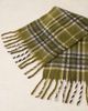 ASOS DESIGN ASOS DESIGN oversized woven check tassel scarf in olive-Multi - 2