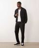 ASOS DESIGN ASOS DESIGN oversized zip up ribbed harrington jacket in black - part of a set - 3