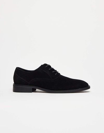 ASOS DESIGN ASOS DESIGN oxford dress shoes in black faux suede
