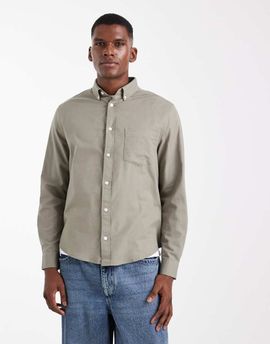 ASOS DESIGN ASOS DESIGN oxford regular shirt in khaki green