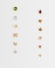 ASOS DESIGN ASOS DESIGN pack of 12 brooches with mixed gem pin studs-Multi - 1
