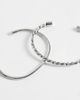 ASOS DESIGN ASOS DESIGN pack of 2 cuff bracelets with plain and twist detail in silver tone - 2