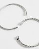 ASOS DESIGN ASOS DESIGN pack of 2 cuff bracelets with plain and twist detail in silver tone - 3