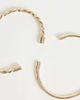 ASOS DESIGN ASOS DESIGN pack of 2 cuff bracelets with plain and twist detailing in gold tone - 2
