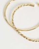ASOS DESIGN ASOS DESIGN pack of 2 cuff bracelets with plain and twist detailing in gold tone - 3