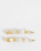 ASOS DESIGN ASOS DESIGN pack of 2 faux semi-precious chipping hair clips in gold tone-White - 1