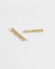 ASOS DESIGN ASOS DESIGN pack of 2 faux semi-precious chipping hair clips in gold tone-White - 2