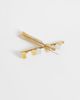 ASOS DESIGN ASOS DESIGN pack of 2 faux semi-precious chipping hair clips in gold tone-White - 3