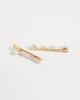 ASOS DESIGN ASOS DESIGN pack of 2 hair clips with faux shell and pearl design-White - 2