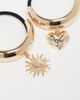 ASOS DESIGN ASOS DESIGN pack of 2 hair cuffs with charm details in gold tone - 2