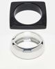 ASOS DESIGN ASOS DESIGN pack of 2 resin bangles with squared off design in black and silver tone-Multi - 1