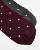 ASOS DESIGN ASOS DESIGN pack of 2 socks with mini polka dot design in multi - 3