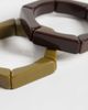 ASOS DESIGN ASOS DESIGN pack of 2 stretch bangles in brown and khaki green - 2