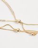 ASOS DESIGN ASOS DESIGN pack of 2 toggle bracelets with crystal cupchain in gold tone with gift bag - 2