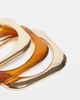 ASOS DESIGN ASOS DESIGN pack of 3 bangles in gold tone and resin mix-Yellow - 2