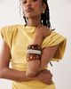 ASOS DESIGN ASOS DESIGN pack of 3 resin bangles in amber and brown-Multi - 3