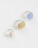 ASOS DESIGN ASOS DESIGN pack of 3 rings with pastel stone- part of a settings in silver tone-Multi - 1