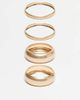 ASOS DESIGN ASOS DESIGN pack of 4 bangles in brushed gold tone - 1