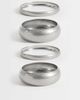 ASOS DESIGN ASOS DESIGN pack of 4 bangles in brushed silver tone - 1