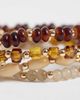 ASOS DESIGN ASOS DESIGN pack of 4 bracelets with mixed beads in amber tones-Silver - 2