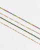 ASOS DESIGN ASOS DESIGN pack of 4 fine bracelets with multi colored sparkly rhinestones in gold tone - 1