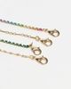 ASOS DESIGN ASOS DESIGN pack of 4 fine bracelets with multi colored sparkly rhinestones in gold tone - 3