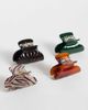 ASOS DESIGN ASOS DESIGN pack of 4 mini claw clips in mixed zebra and animal prints-MULTI - 1