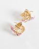 ASOS DESIGN ASOS DESIGN pack of 4 mini hair clips with flower design in pink and purple-Multi - 3