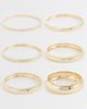 ASOS DESIGN ASOS DESIGN pack of mixed stacking bangles in gold tone - 1