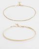 ASOS DESIGN ASOS DESIGN pack of two anklets in gold tone - 1